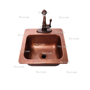 Fregadero de utensilios martillados de cobre con asas Fregadero de tamaño y forma personalizados para uso en el hogar y el baño del hotel - Product Image 6