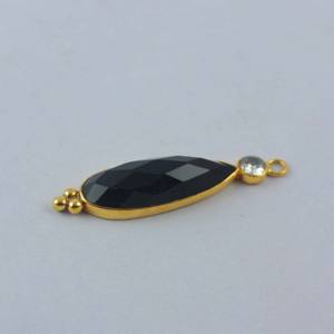 สีดำนิลหินกับปู Cz พลอยจี้ฝา - Product Image 3