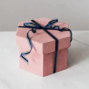 Hexagon Suede Packaging Gift Box