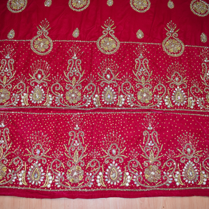 Venta caliente hermosa tela de encaje George nigeriano africano red seda Headtie para vestidos de costura de mujer - Product Image 5