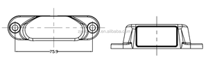 Feux de <span class=keywords><strong>plaque</strong></span> d'<span class=keywords><strong>immatriculation</strong></span> LED pour camion et remorque homologués ADR 10-30V - Product Image 6