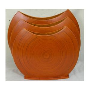 แจกันไม้ไผ่ทรงกลมทนทานเป็นมิตรต่อสิ่งแวดล้อมทำด้วยมือ - Product Image 3