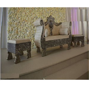 Árabe boda escenario muebles de boda de lujo de estilo francés conjunto de sofá de estilo antiguo de madera de boda - Product Image 1