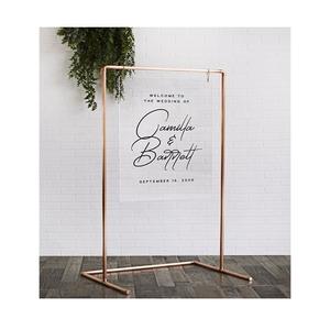 Diseño Simple Hierro Oro Pulido Soporte de bienvenida Calidad Premium Tamaño personalizado y forma Soporte de bienvenida a granel - Product Image 1