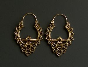 Pendientes de aro geométricos grandes, joyería de metal de latón 2021, estilo bohemio, venta al por mayor - Product Image 4