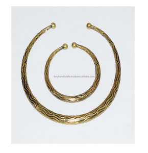 Ensemble de bijoux Antique pour femmes, collier ras du cou en laiton antique pour femmes - Product Image 2