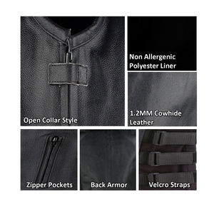 Gilet de moto en cuir pour hommes, nouveauté, de haute qualité, tendance - Product Image 4