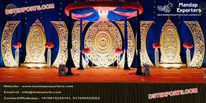 Scène de mariage traditionnelle indienne sud-africaine, décoration royale de corée du sud, nouvelle collection Radha Krishan - Product Image 4