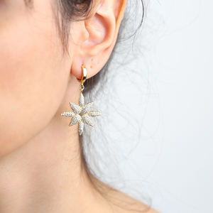 Pendientes colgantes de piedra de circón para mujer, Plata de Ley 925 hecha a mano turca, joyería para mujer - Product Image 2