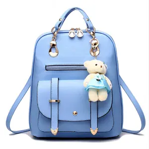 Büyük boy kore tasarım yaz öğrenci kız sırt çantası çanta küçük ayı kız okul çantaları sırt çantası