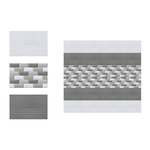 Blocs de pierre grise design carreaux muraux en céramique émaillée brillante 300x450mm - Product Image 1