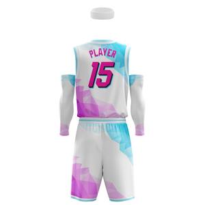 2023 nouveauté sur mesure jeunesse basket-ball uniforme haute qualité maillot court vente chaude Sublimation impression Techniques ensemble - Product Image 4