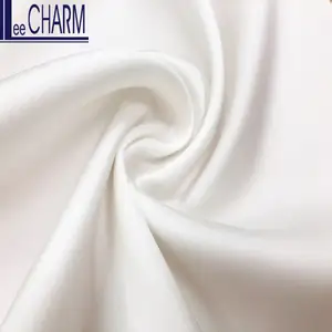 LCL004Y Taiwan 100% Polyester Soft Plain Elastische Stretch Gedrapeerde Wedding Bridal Jurk Charmeuse Satijnen Stof