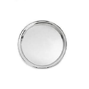 Bandeja redonda de Metal de estilo moderno, bandeja de servicio de lujo para uso en cocina de la India - Product Image 1