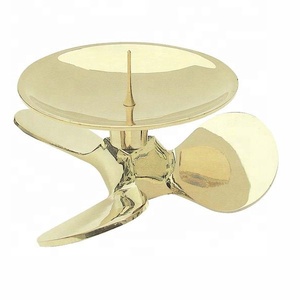 เชิงเทียนทองเหลืองแท่นวางเทียนขับเคลื่อนเรือทำมือตกแต่งบ้าน - Product Image 1