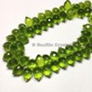 Cuentas de cuarzo peridoto verde, cuentas marquise facetadas, cuentas marquise abullonadas, cuentas de piedras preciosas a bajo precio, cuarzo peridoto verde facetado - Product Image 1