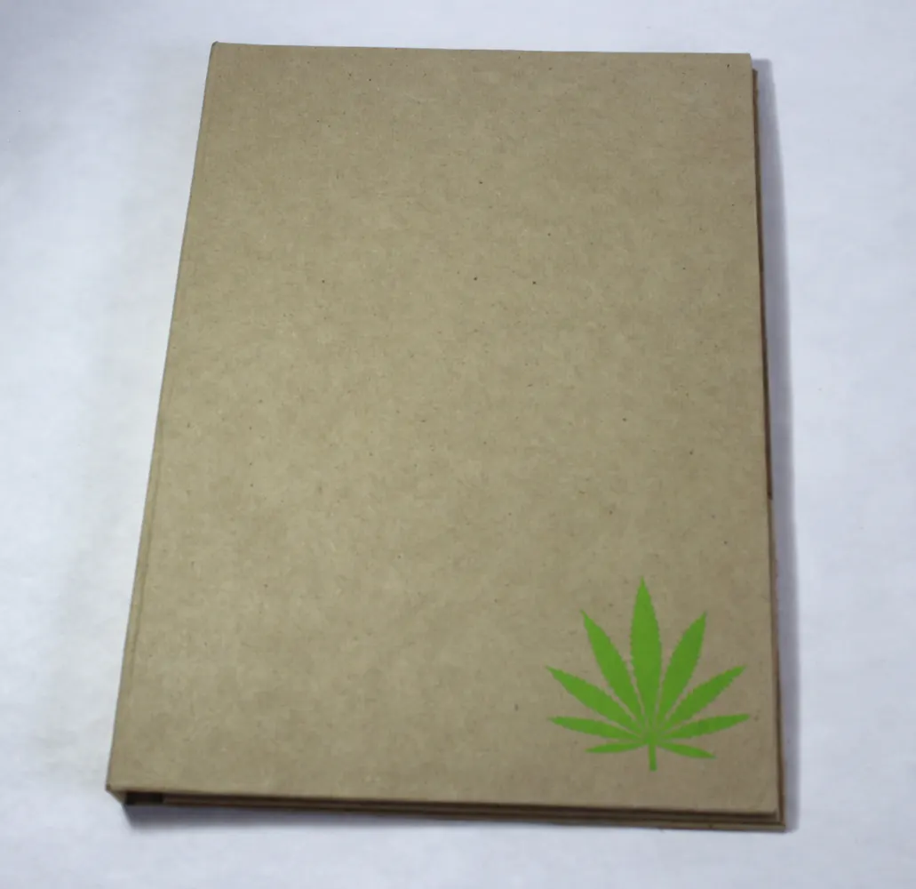 Carpeta a4 de fibra de cáñamo, papel 70 GSM de color natural de 100%, excelente para papelería, hoja de cáñamo impresa, carpeta derecha