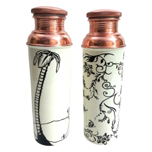 Botella de agua de cobre para cocina y mesa, botella de agua personalizada, venta al por mayor, suministros directos de fábrica, botellas - Product Image 1