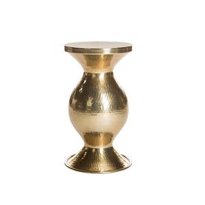 Table d'appoint en aluminium martelé, écologique, style Art déco traditionnel, faite à la main, pour salon, taille personnalisée, sur pied - Product Image 1