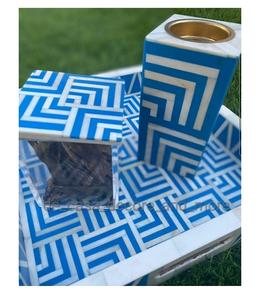 Vente flash : brûleur à bakhoor arabe Mubkhar, plateau, cadeau de Ramadan, bois, incrustation de nacre, parfum de rose, diffuseur à usage religieux - Product Image 4