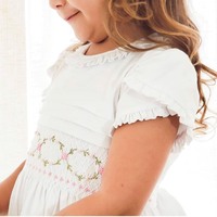 Main Smocking robes, 100% coton, faite à la main pour bébé 6M À 7 ans