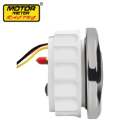 Sensor Odometer Speedometer GPS Elektrik Analog 85mm 220 km Lampu Latar LED Merah Pelat Depan Putih Universal Cocok untuk Motor Meter