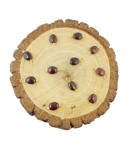 Rainbow Moonstone Tumble Pendant Smooth Gold Vermeil & Rhodium Plated Sterling Silver Wire Wrapped <b>Birthstone</b> Gift - Product Image 6