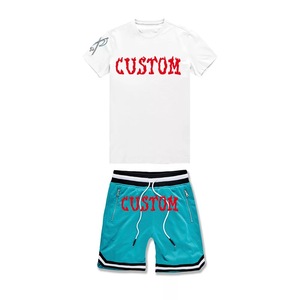 Ensemble T-shirt et short pour homme de haute qualité avec logo personnalisé par sublimation, 100% polyester coton, écologique et respirant, pour usage extérieur - Product Image 3