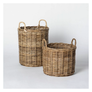 Handmade Round Woven Rattan <b>Basket</b> From Vietnam <b>Storage</b> <b>Basket</b> Made of Natural Rattan for Export - Product Image 4