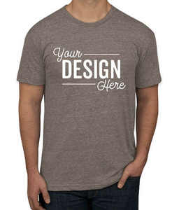 T-shirt d'été à col rond en coton doux vierge District Tri-blend T-shirt unisexe à manches courtes - Product Image 5