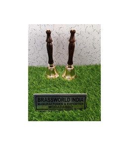 Campana de mano de latón con mango de madera, suministros para Iglesia - Product Image 1