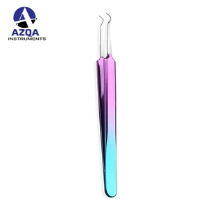 Pince à épiler en acier inoxydable recouverte de papier pour faux cils, applicateur de cils, outil de maquillage cosmétique - Product Image 4