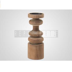 Candelabros de madera Natural hechos a mano para luces de té decoración del hogar acento para boda cumpleaños Día de San Valentín soporte para - Product Image 1