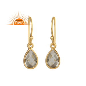 Boucles d'oreilles en argent sterling 925 avec améthyste verte naturelle Fabricant de bijoux Collection délicate - Product Image 1