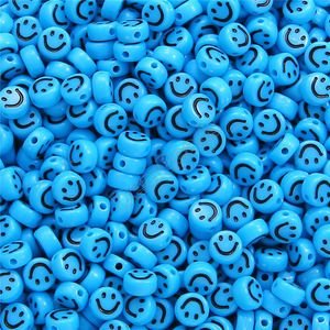 Venta al por mayor 4x7mm 3600 Uds colorido opaco claro plano redondo 4mm 7mm sonrisa cara sonriente cuentas acrílicas para la fabricación de joyas DIY - Product Image 5