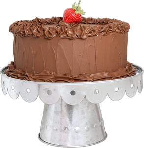 Atractivo soporte para pastel de bodas en metal galvanizado con forma redonda Celebraciones perfectas para fiestas de bodas Exhibiciones de postres elegantes - Product Image 2