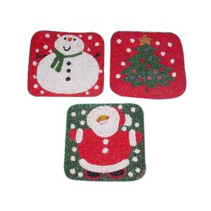 Posavasos con cuentas de vidrio de Santa, posavasos de alta calidad - Product Image 1