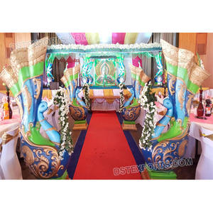 Pillier d'entrée style paon de mariage, en Fiber, pour l'entrée du mariage, couloir, décoration pour le nouvel an - Product Image 1