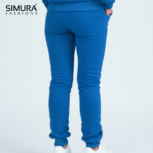 Pantalones Deportivos de Punto para Mujer SIMURA, Color Sólido, Cintura Media Elástica, Corte Regular, Largos, Casuales, con Bolsillo - Product Image 3