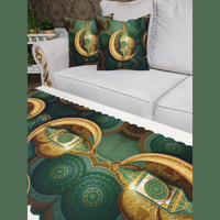 Housse de coussin tissée islamique musulmane en coton, antidérapante, lavable, cadeau pour le Ramadan et l'Aïd, décoration pour la chambre, la cuisine, la salle de bain, la maison