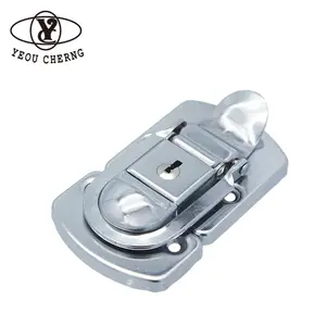 New big wooden case locks with HC220 galvanizing silver metal catches hasps hardware keyless light strong MIT safety Yeou Cherng