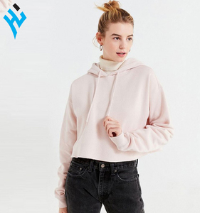 Sudadera con capucha para mujer, de manga larga y 100% de algodón, con logotipo personalizado de alta calidad, ropa ajustada de Color sólido para gimnasio - Product Image 1