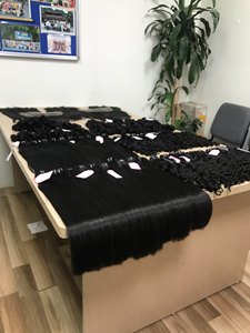 Fabricant du groupe APO, extensions de cheveux vierges Remy, trame de cheveux raides en os teint par vague bouclée - Product Image 5