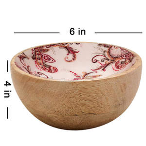 Tazón de comida de madera impreso de forma redonda Calidad superior Tazón de aperitivos de postre de tamaño personalizado a un precio asequible - Product Image 4