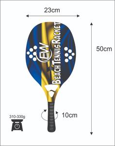 Raquettes de beach tennis sur mesure, raquettes de padel, face en fibre de carbone et verre, poignée en fibre de carbone, poids 320-340g, votre logo, couleur. - Product Image 2