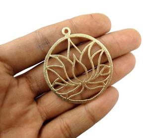 เครื่องประดับทองเหลืองชุบโรเดียมแกะสลักด้วยมือสำหรับทำเครื่องประดับ - Product Image 1