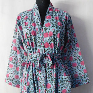 ฝ้าย Caftan บล็อคมือ Jaipuri - Product Image 1