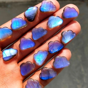 Gema suelta natural en forma de cabujón |   Cabujones de Labradorita, Ojo de Tigre y Cuarzo Lemuriano |   Piedras Preciosas de Alta Calidad para la Fabricación de Joyas - Product Image 3