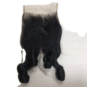 Closure Frontal Hand Tied Peruvian <b>Curly</b> High Quality VIRGIN Hair HUMAN HAIR <b>EXTENSION</b> at wholesale price - Product Image 2