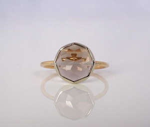 Anillo de piedras preciosas hechas a mano de cuarzo con Topacio ahumado de Plata de Ley 925, joyería para fiesta de aniversario de boda chapada en oro de 18K - Product Image 1